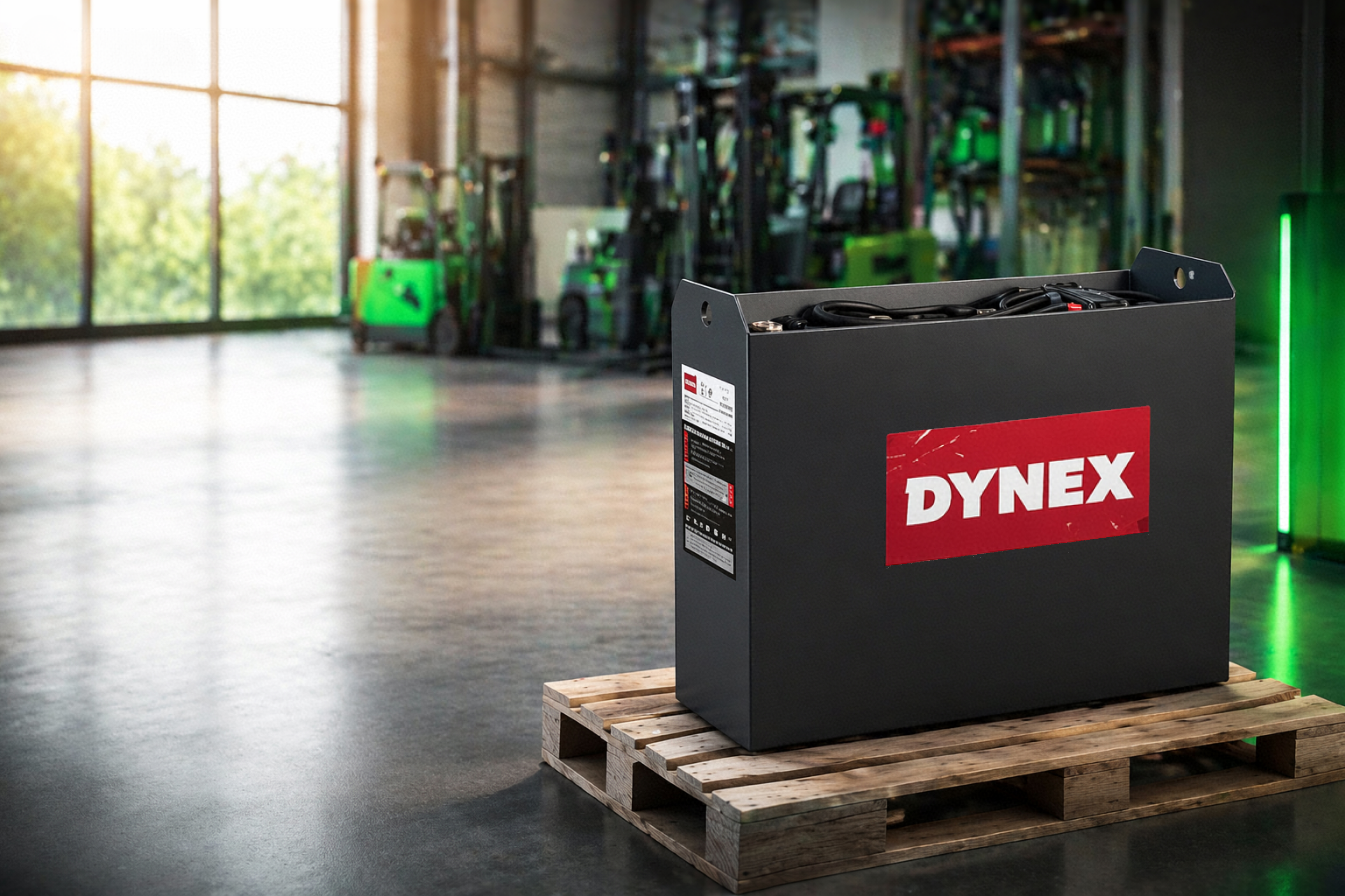 Dynex baterai forklift dan charger support BPSI