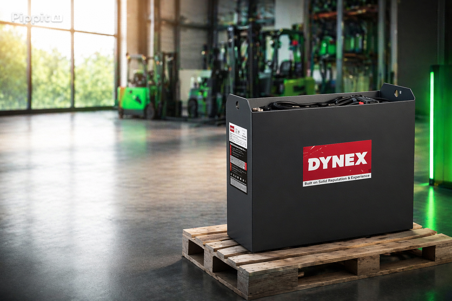Dynex baterai forklift dan charger support BPSI