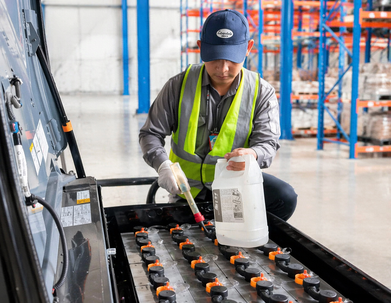 Teknisi maintenance baterai forklift BPSI