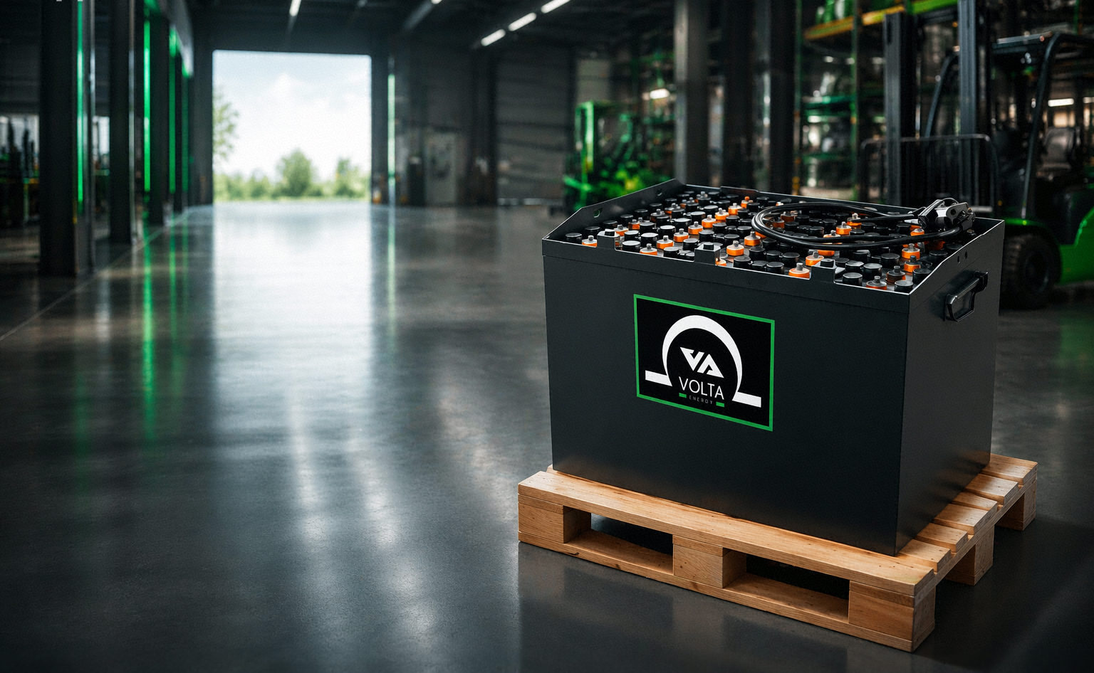 Volta baterai forklift untuk rental dan kebutuhan industri